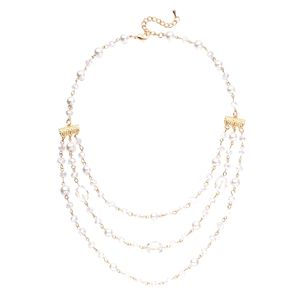 Elegant Gold and Pearl Layered Necklace
